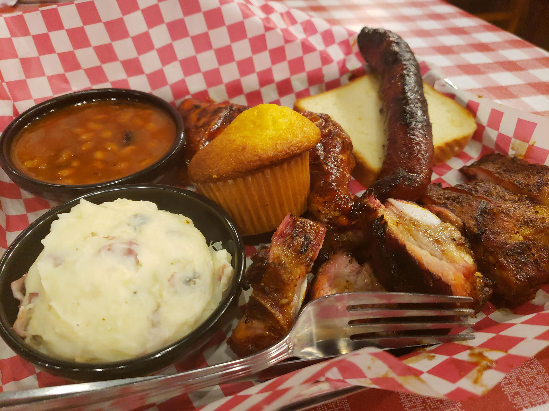 Famous Dave's Barbecue Platter