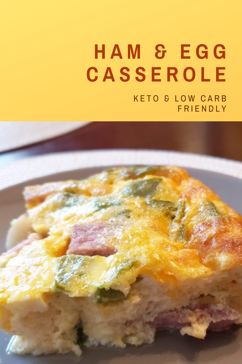 Keto and Low Carb Recipe Ham and Egg Casserole